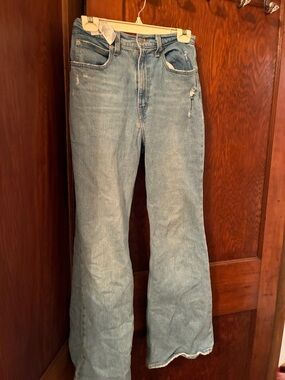 Levi's Light Blue Flared Wide-Leg Jeans